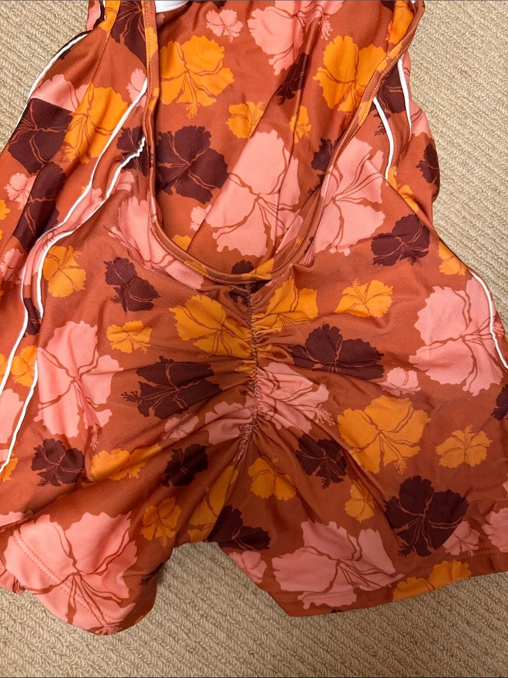 Strait. The Label. One piece hibiscus romper